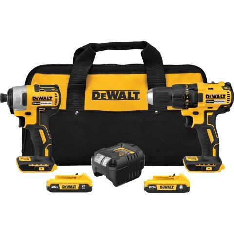 ModubaDEWALT 20V 맥스 무선 드릴 & 임팩트 드라이버 세트 (배터리 2개 포함)