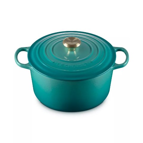 ModubaLe Creuset 시그니처 에나멜 주물 6.5쿼트 딥 라운드 더치오븐
