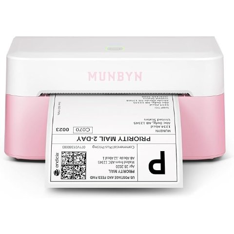 Moduba핑크MUNBYN RW403B 블루투스 감열 라벨 프린터