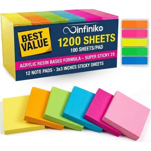Infiniko 3x3 점착 메모지 12패드