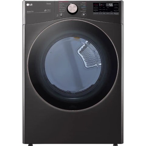 ModubaLG 7.4 Cu.Ft 스마트 전기 건조기 스팀 빌트인 인텔리전스 블랙 스틸 DLEX4000B