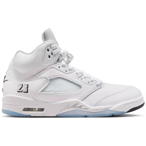 ModubaAir Jordan 5 Retro OG ‘화이트 & 메탈릭 실버’ 농구화 (화이트/블랙/메탈릭 실버)
