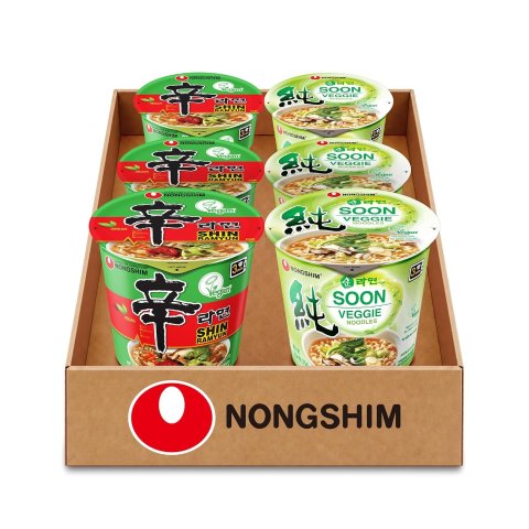 Moduba농심 비건 컵라면 버라이어티팩 6입