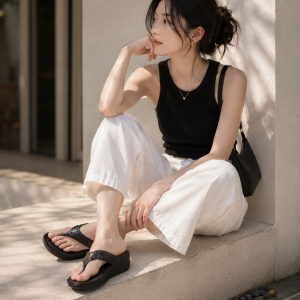 Lulu 러버 스터드 토포스트 샌들 $39.99