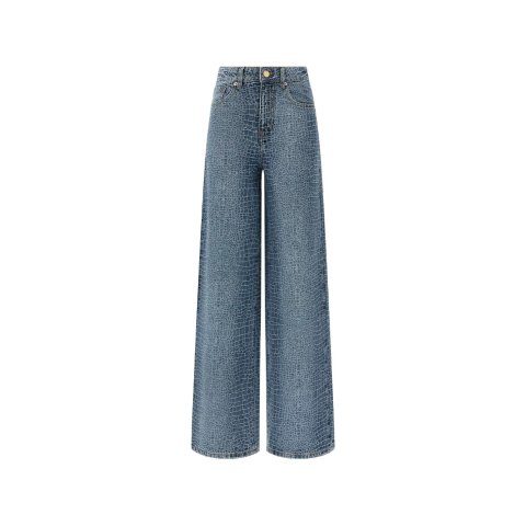 Moduba라인스톤 장식 크로커다일 이펙트 진