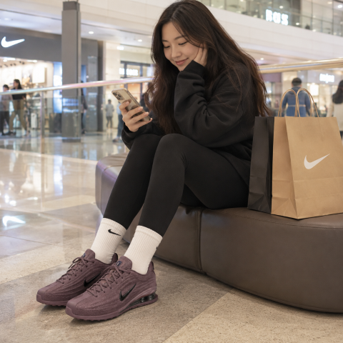 Nike 샥스 Z 운동화, 타투 블랙 컬러