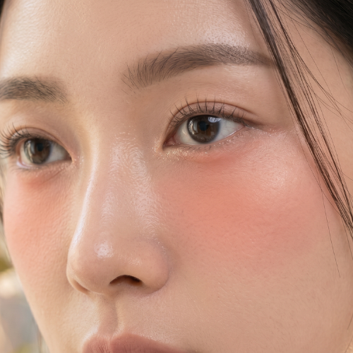 Soft Korean blush makeup look