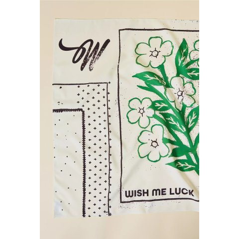 ModubaWish Me Luck 플라워 패턴 반다나