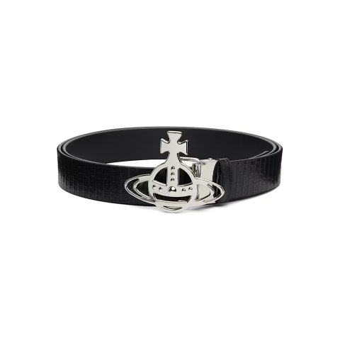 ModubaVivienne Westwood 블랙 라인 오브 버클 벨트