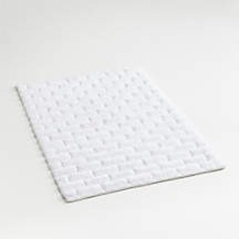 Moduba오가닉 코튼 화이트 서브웨이 타일 바스매트 24x36인치
