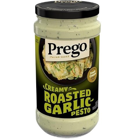 ModubaPrego 크리미 로스트 갈릭 페스토 파스타 소스 411g 병