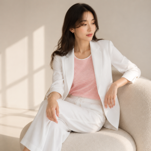 린넨 스트라이프 재킷 $83.69