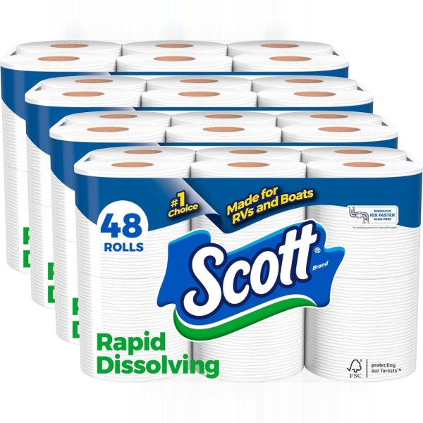 Scott 빠르게 녹는 화장지 48롤