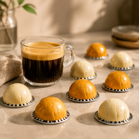 Nespresso 버츄오 골든 캐러멜 2펙 & 스위트 바닐라 커피 캡슐 2팩