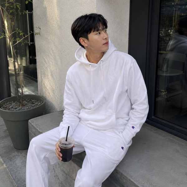 Champion 플리스 풀오버 남성 후드티