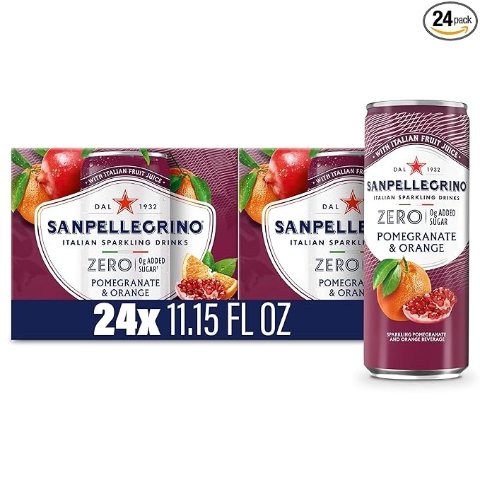 Moduba제로 슈가 석류 오렌지 이탈리안 탄산음료 11.15oz 24개입