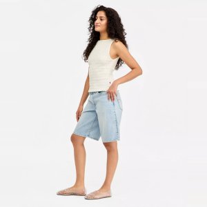 Levi's 미드라이즈 배기 데님 쇼츠