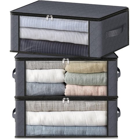 ModubaHomeHacks 의류 수납함 3종 세트 35L 그레이