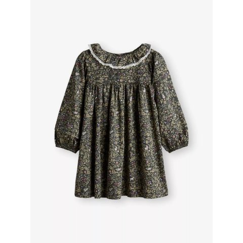ModubaH&M ADORABLES 플로럴 프린트 러플넥 코튼 원피스 2~10세용