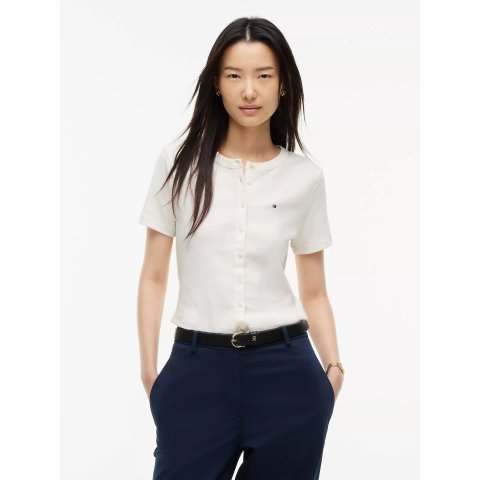 Moduba버튼 프런트 페이보릿 티셔츠