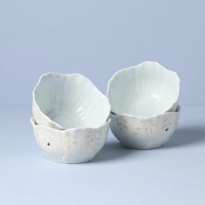 Moduba버터플라이 메도우 플로럴 디저트 볼 블루 4종 세트