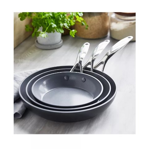 ModubaGreenPan 발렌시아 프로 세라믹 논스틱 프라이팬 3종 세트 (8", 9.5", 11")