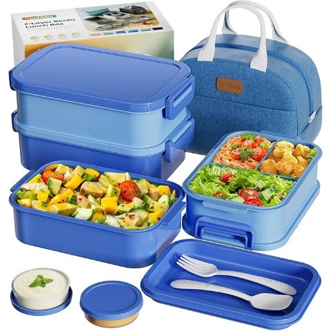 Moduba성인용 벤토 도시락통 보온 런치백 세트 74oz