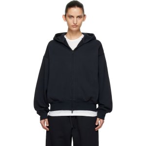 ModubaFear of God 블랙 클래식 집업 후디