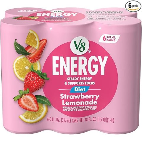 ModubaV8 에너지 다이어트 스트로베리 레모네이드 237ml 캔 6개입