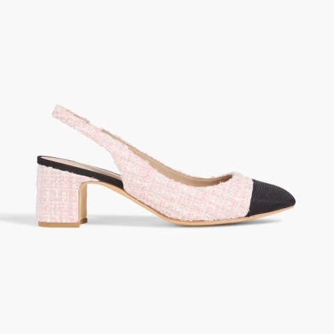 ModubaSTUART WEITZMAN 밀라 55 트위드 슬링백 펌프스