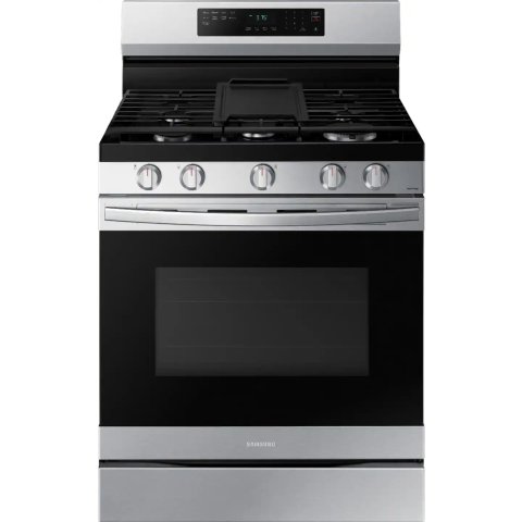 ModubaSamsung 30인치 5버너 6.0 Cu.Ft 프리스탠딩 가스레인지 에어프라이 컨벡션 스