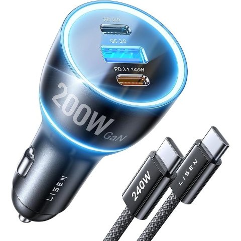 Moduba200W GaN PD 140W USB-C 고속 차량용 충전기