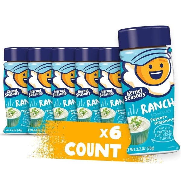Kernel Season s 랜치 팝콘 시즈닝 6팩
