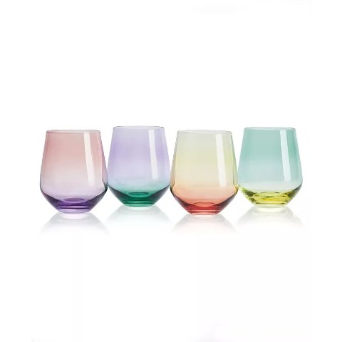 ModubaRabbit Mikasa Chroma 스템리스 와인잔 세트 