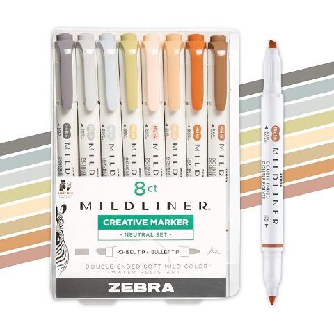 ModubaMildliner 듀얼팁 형광펜 8입 (78208)