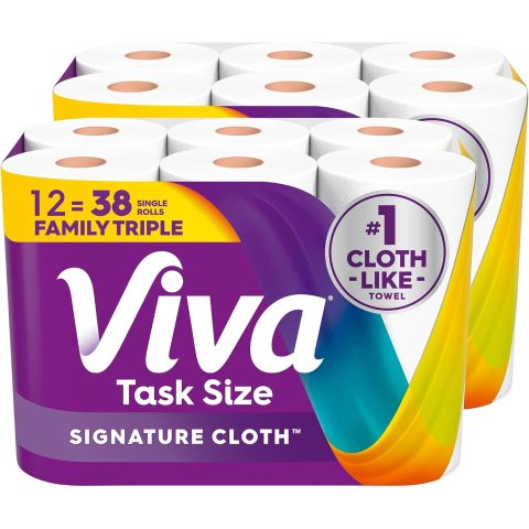 Moduba섭스크라이브 주문 시 25% 할인쿠폰Viva 시그니처 클로스 키친타월 태스크 사이즈 패밀리 트리플롤 12롤
