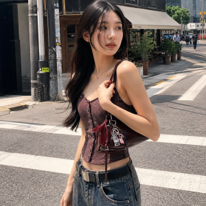 저지 스트랩 바디수트 $105