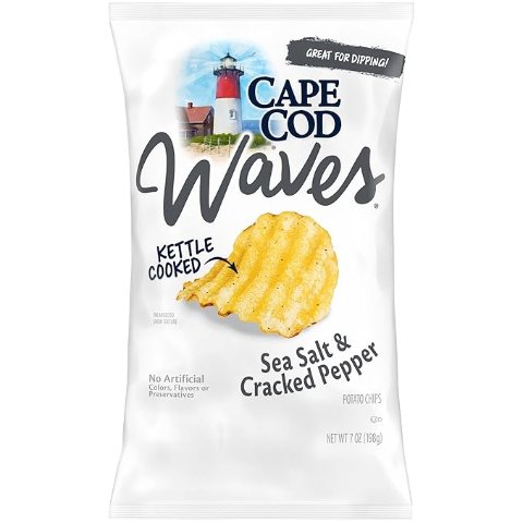 ModubaCape Cod 씨솔트 & 크랙드 페퍼 포테이토 칩 198g 봉지