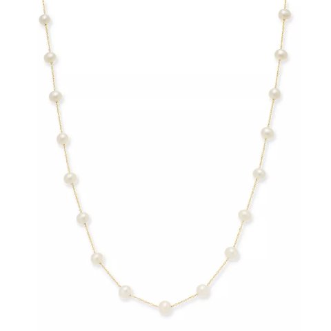 ModubaEFFY Collection 14K 골드 담수 진주 스테이션 목걸이 18인치