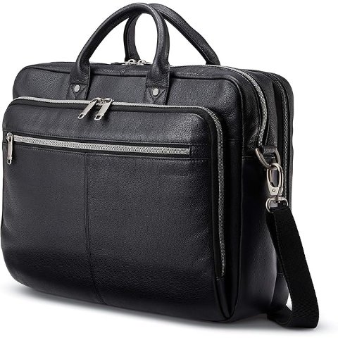 ModubaSamsonite 클래식 가죽 탑로더 서류가방