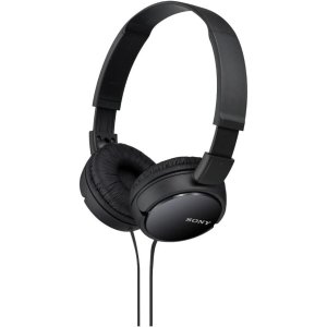 ModubaSony MDR-ZX110 유선 온이어 헤드폰 블랙