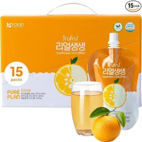 Moduba리얼생생 유자&배 음료 15파우치
