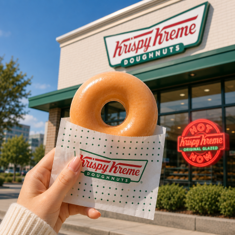 오리지널 글레이즈드 도넛 무료Krispy Kreme 오리지널 글레이즈드 도넛 무료 증정
