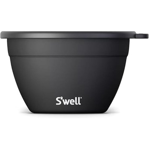 Moduba스테인리스 64oz 샐러드 볼 키트 오닉스 소스 용기 포함 누수 방지 식기세척기 사용 가능