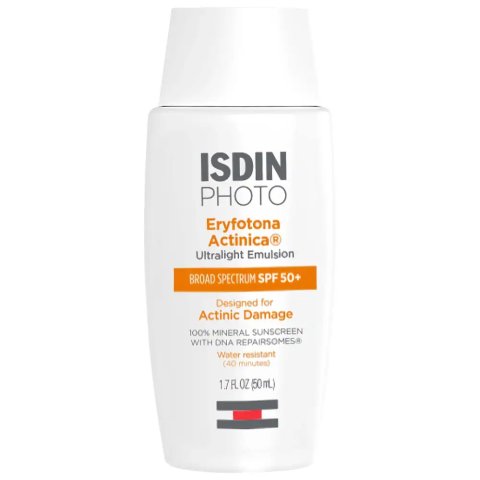 ModubaISDIN 에리포토나 액티니카 울트라라이트 미네랄 선스크린 SPF50+ 비타민E 함유, 50ml