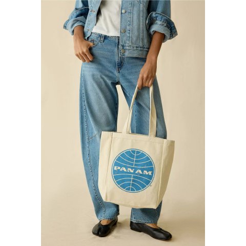 Moduba팬암 로고 캔버스 토트백