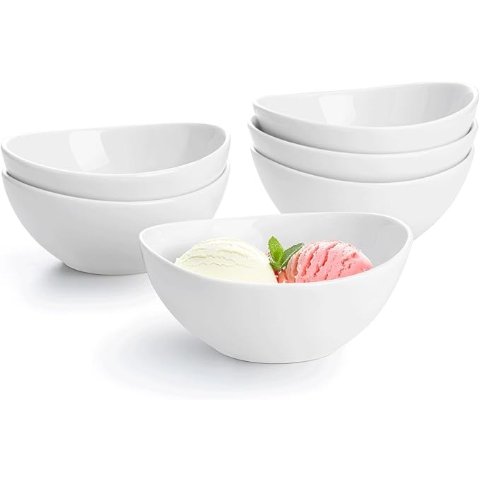 Moduba화이트 도자기 공기 10온스 6P 세트