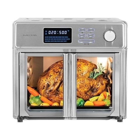 ModubaKalorik MAXX 프렌치도어 디지털 에어프라이어 오븐 26L 10-in-1 컨벡션 토스터 500°F 21가지 프리셋
