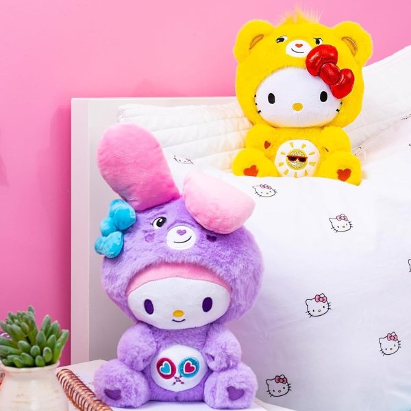 Care Bears x Hello Kitty 산리오 캐릭터 인형 2개입