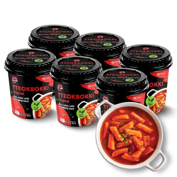 O Food 즉석 떡볶이 컵 6팩